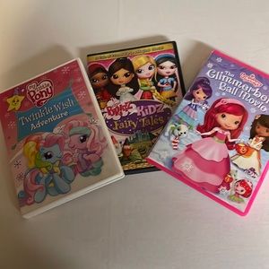 3  Movies My little Pony, Strawberry Shortcake & Bratz